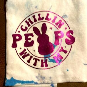 “CHILLIN WITH MY PEEPS” Kids Tie Dye Tee / XS